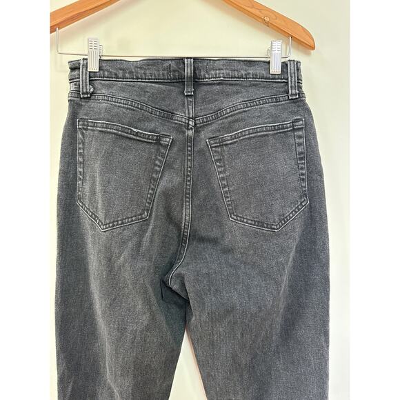 Abercrombie & Fitch Curve Love Ankle Straight Ultra High Rise Black jeans 28/6L - Picture 4 of 7